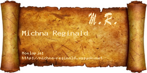 Michna Reginald névjegykártya